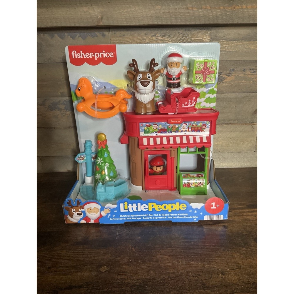 Fisher-Price Little People Christmas Wonderland Gift Set Santa Reindeer Elf NEW